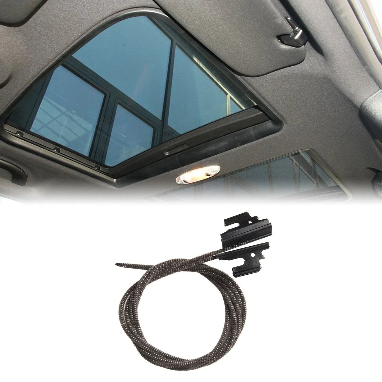 2 x Black Plastic Sunroof Glass Cables for BMW Mini Cooper