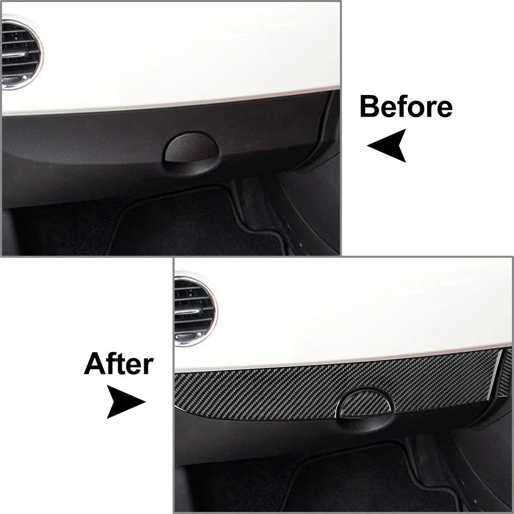 Carbon Fiber Dashboard Panel Cover for Fiat 500 (2012-2015)