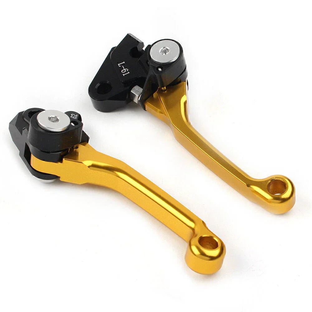 GOLD Pivot Dirt Clutch Brake Levers for Kawasaki KX450F (2006-2012)