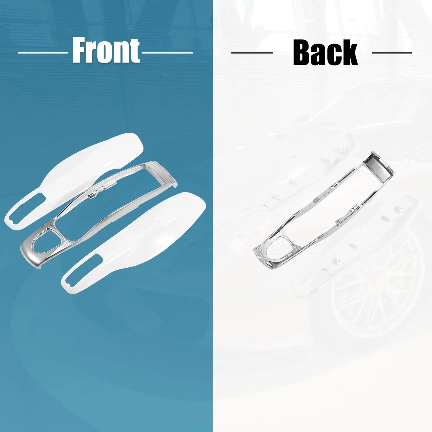 Vehicle Remote Key Cover for Porsche Macan 2014-Up - 1 x Key Shell Case White