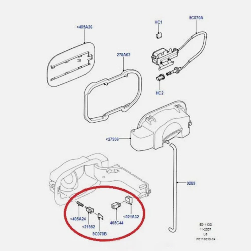 Gas Fuel Door Latch Clip Spring for Land Rover Range Rover Sport (2005-2013)