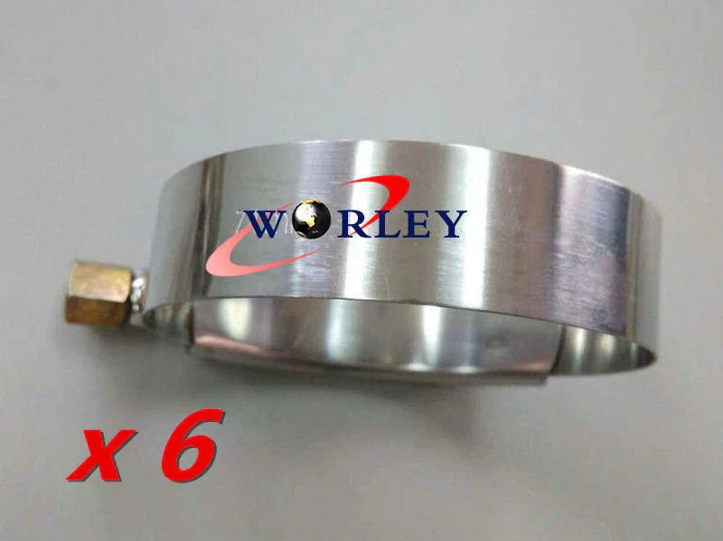 10 x 4" Stainless Steel T-Bolt Silicone Hose Clamps