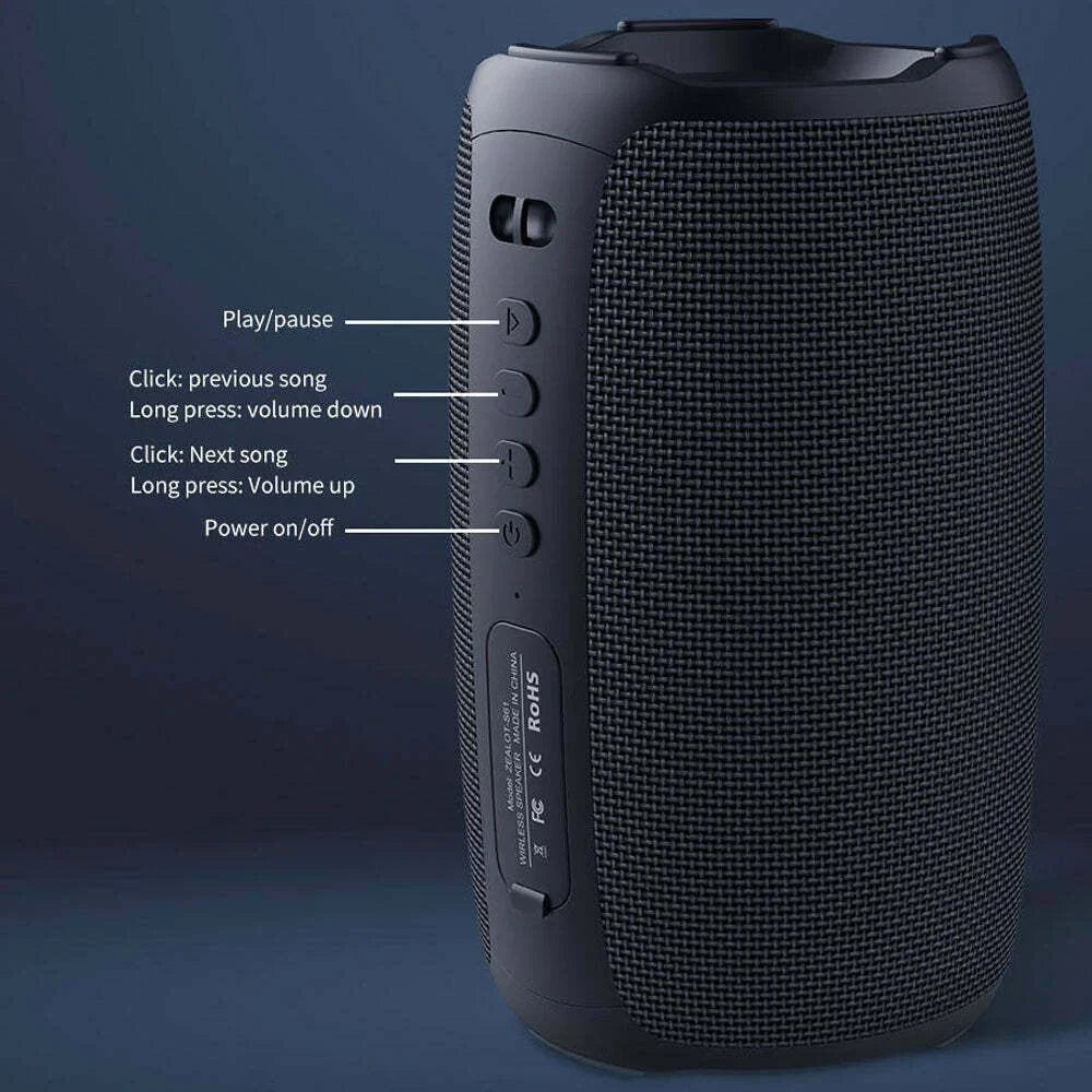 Wireless Bluetooth Speakers Column Stereo Subwoofer for ZEALOT S61 Outdoor