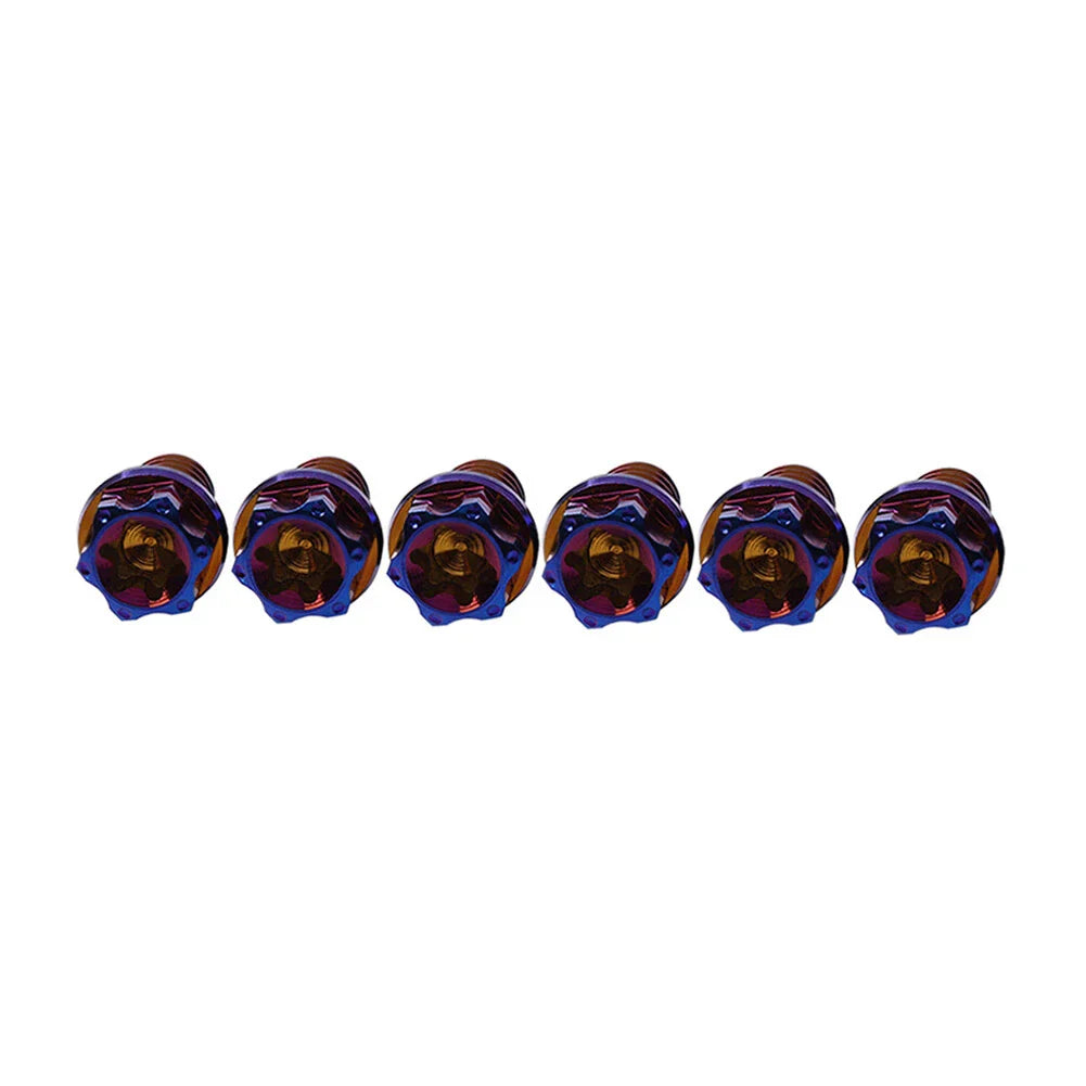 6pcs M8x40mm Titanium Torx Head Flange Bolts for Motorcycle Bike