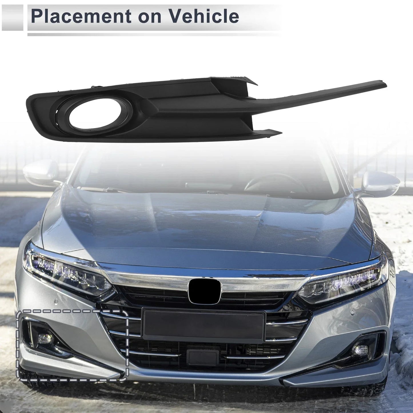 Right Front Fog Light Grill for Honda Accord (2014-2015)