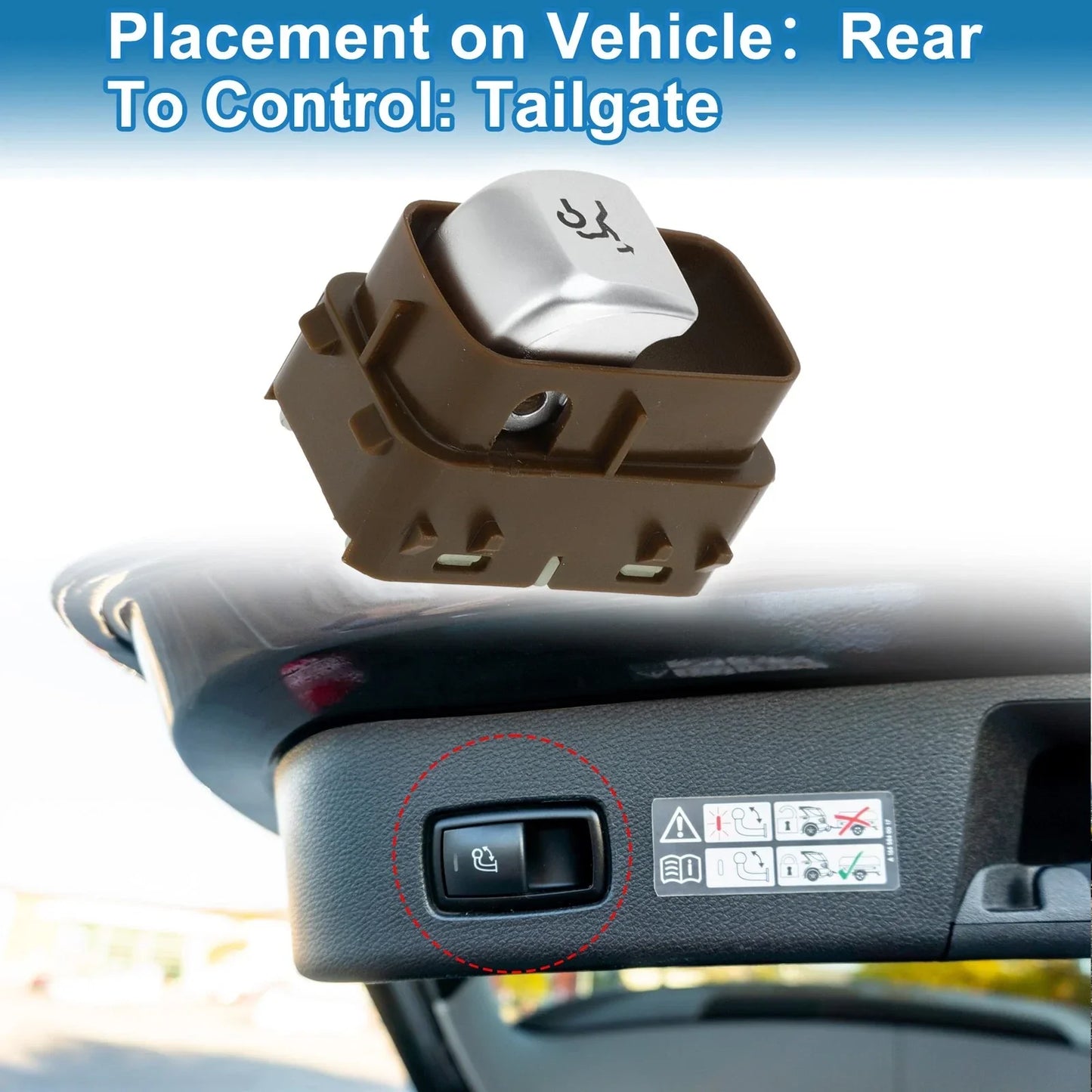 Trunk Release Switch for Mercedes-Benz C180 2017-2018 Brown