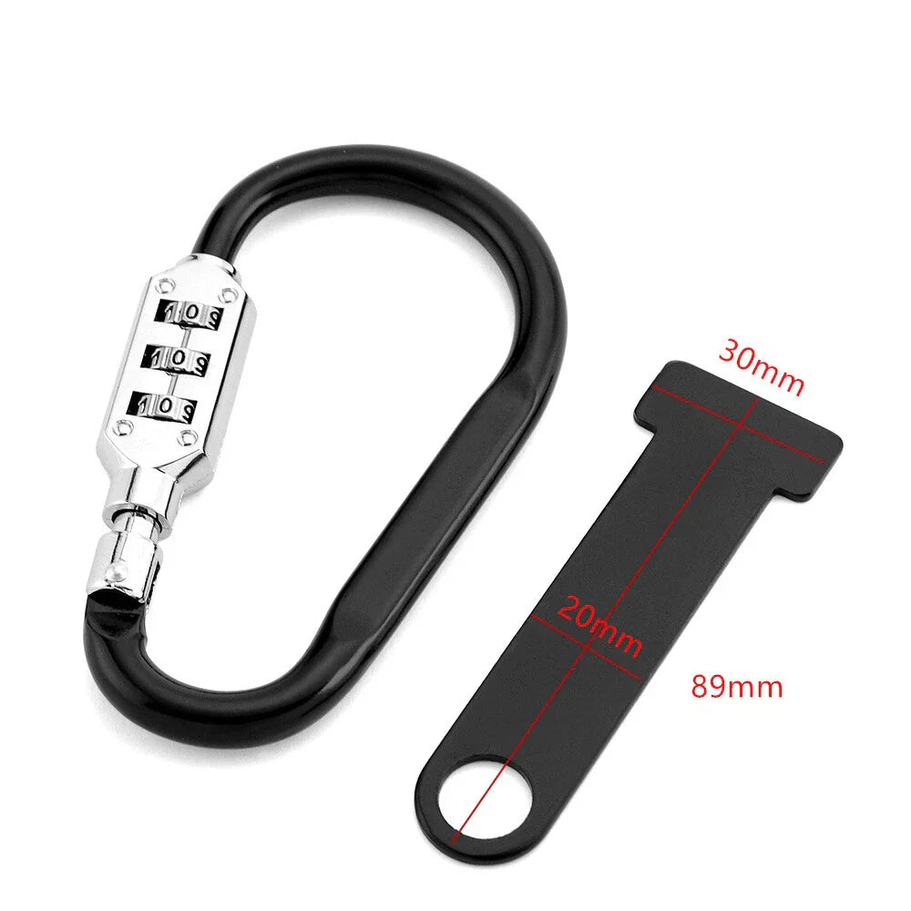 3-Digit Combination Lock with T-Bar Tool for Universal Motorcycle Helmet