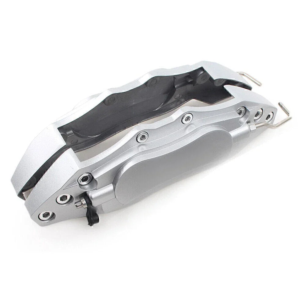 3D Style Car Disc Brake Caliper Covers for Universal Silver (M)