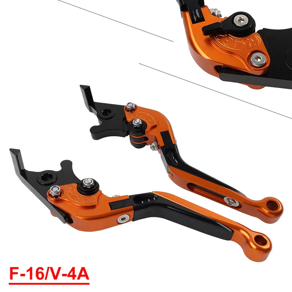 CNC Orange Extendable Brake Clutch Levers for Yamaha FZ07 FZ09 MT07 MT09 XSR900 (2014-2023)