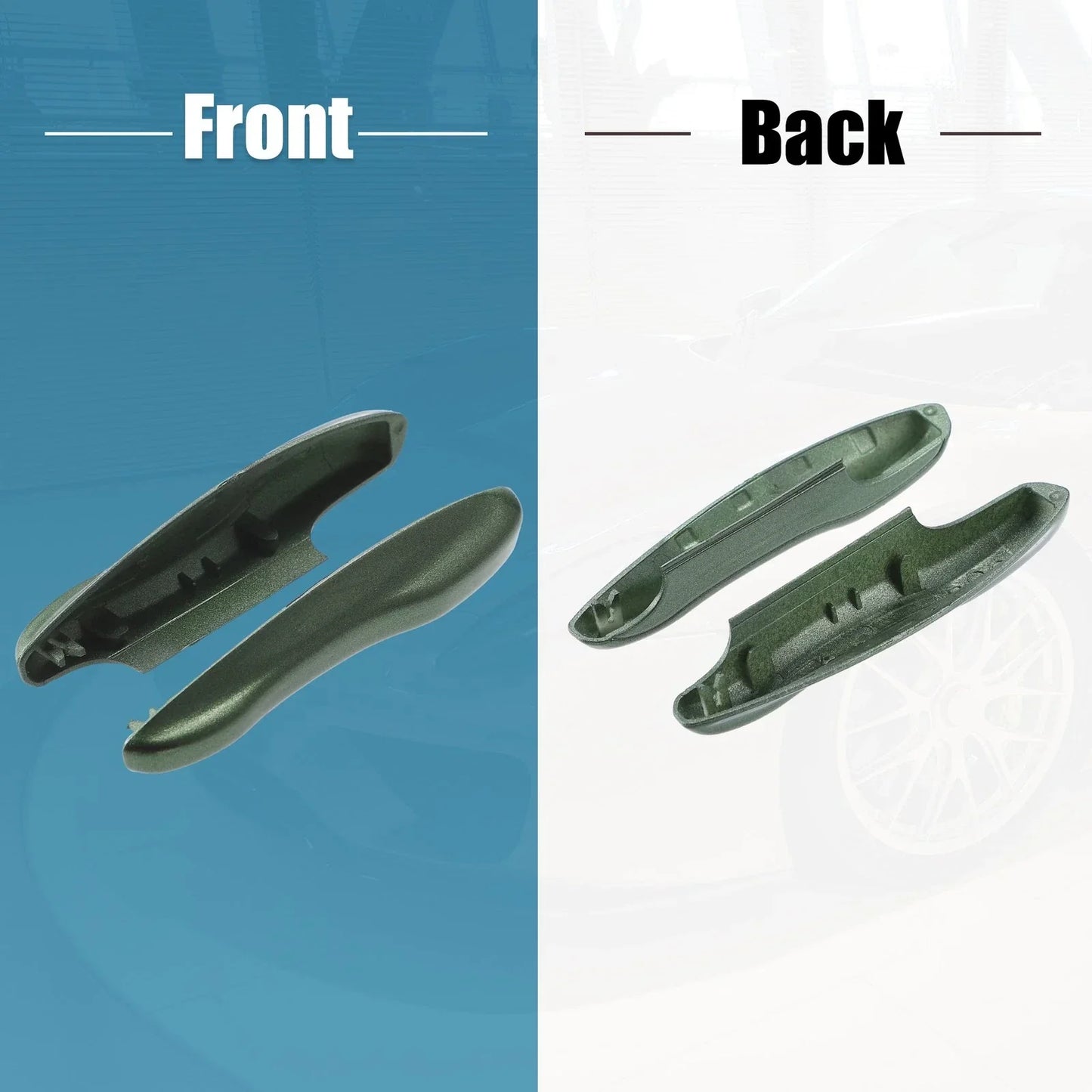 Car Remote Key Side Cover Case Set for Porsche Taycan 911 (2020-2021) Green