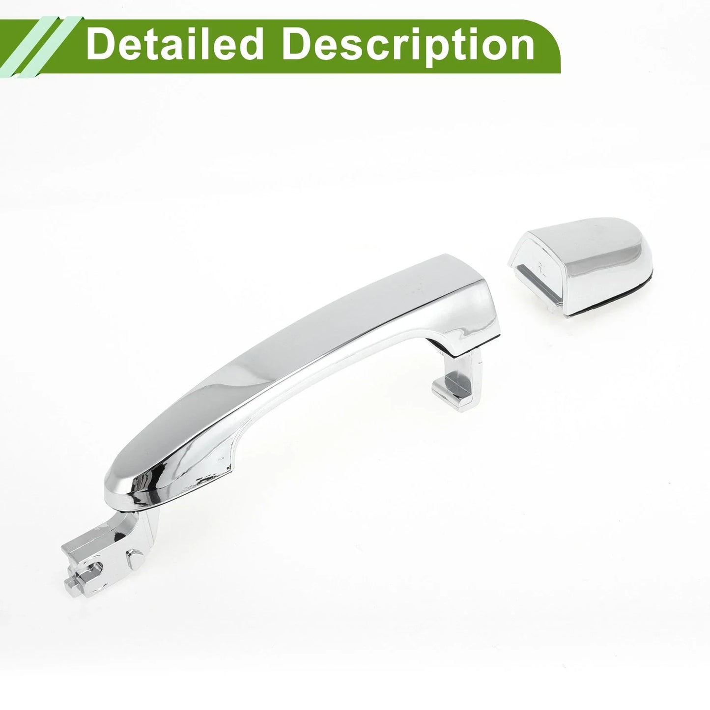 Exterior Door Handle for Hyundai Kia Silver Tone Rear Left (2011-2016)
