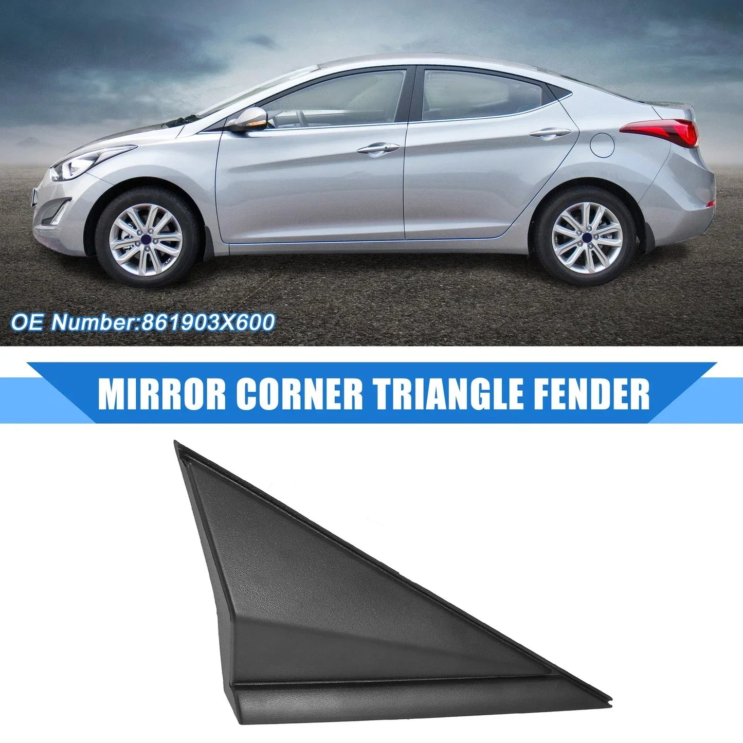 Right Mirror Corner Triangle Fender Cover for Hyundai Elantra (2011-2016)