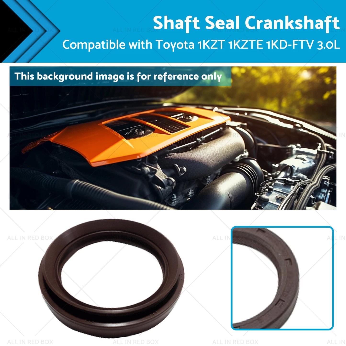 Shaft Seal Crankshaft for Toyota 1KZT 1KZTE 1KD-FTV 2KD-FTV (1995-2023)
