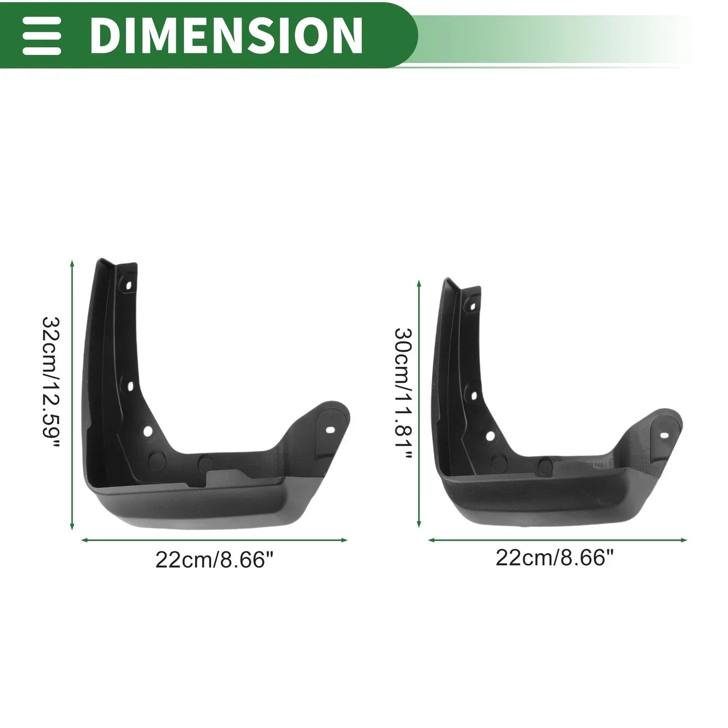 Mud Flaps Splash Guards Front & Rear for Honda Odyssey (2014-2017)