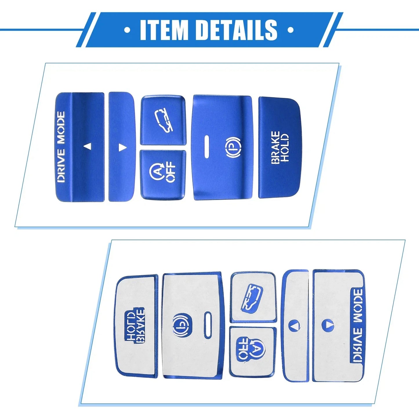 6pcs Center Console Handbrake Drive Button Covers for Honda CR-V (2023)