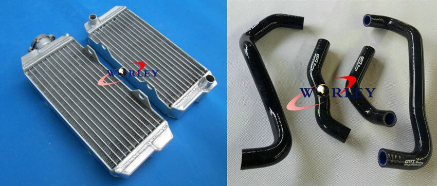 Aluminum Radiator + Black Hose for Honda ATC250R (1985-1986)