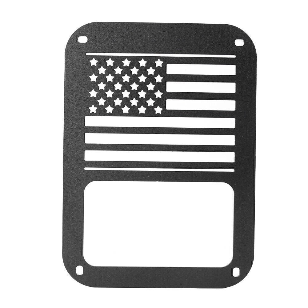 Rear American Flag Tail Light Covers for Jeep Wrangler JK (2007-2016)