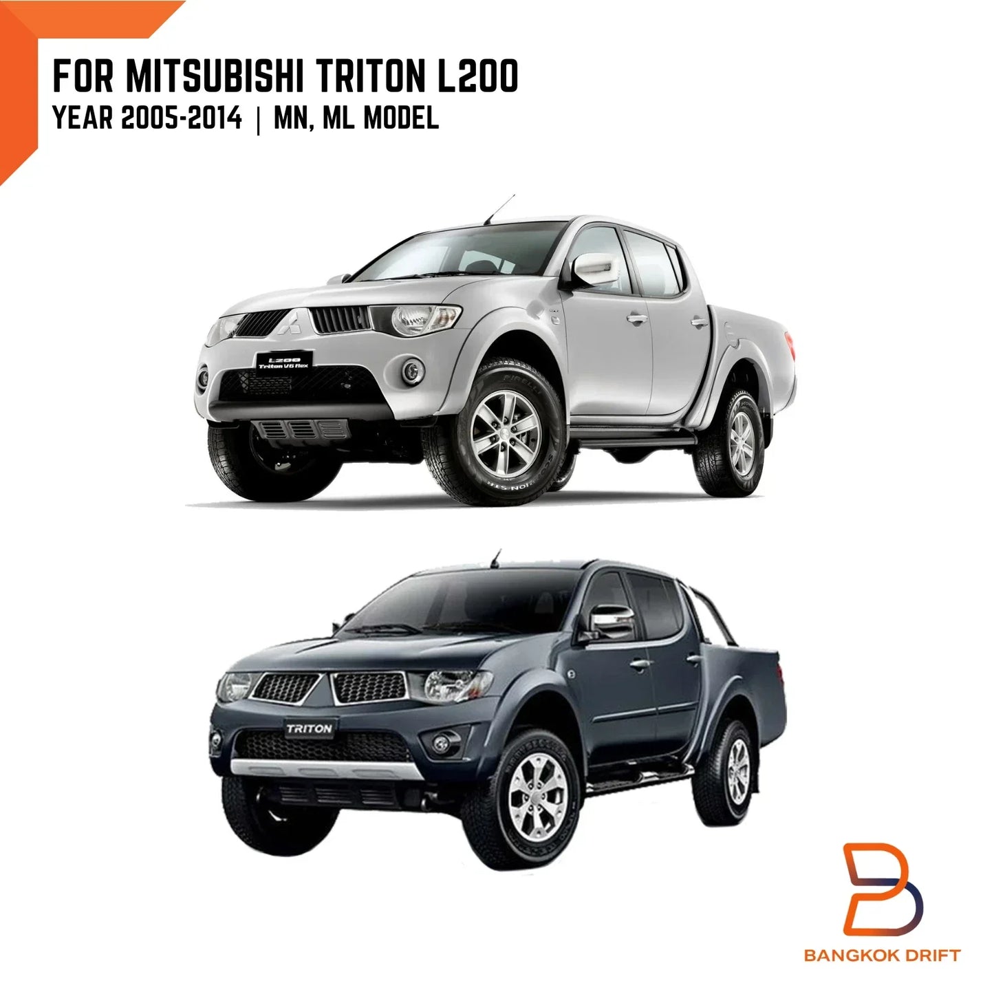 LED Projector Headlights for Mitsubishi Triton Ute MN ML (2005-2014)