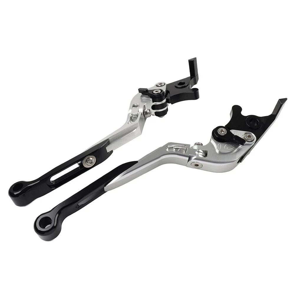 Silver Extendable Brake Clutch Levers for Suzuki GSXR600 GSXR750 GSXR1000 (06-10)