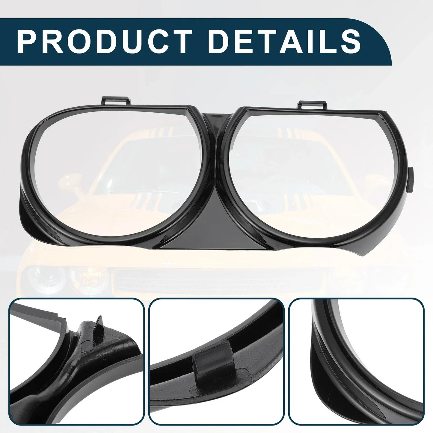 Front Headlight Trim Bezel for Dodge Challenger 2008-2014 (2 x)