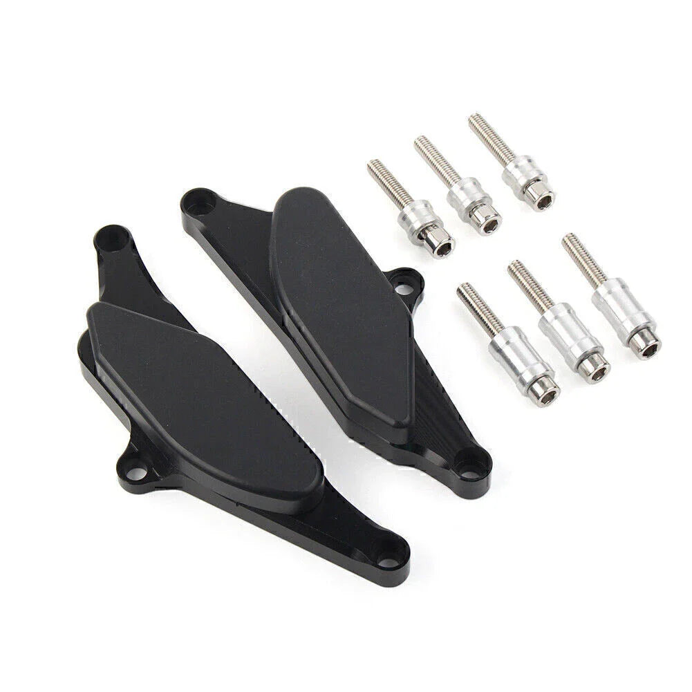 Black Engine Slider Crash Protector Pads for Yamaha Vmax 1700 (2009-2018)