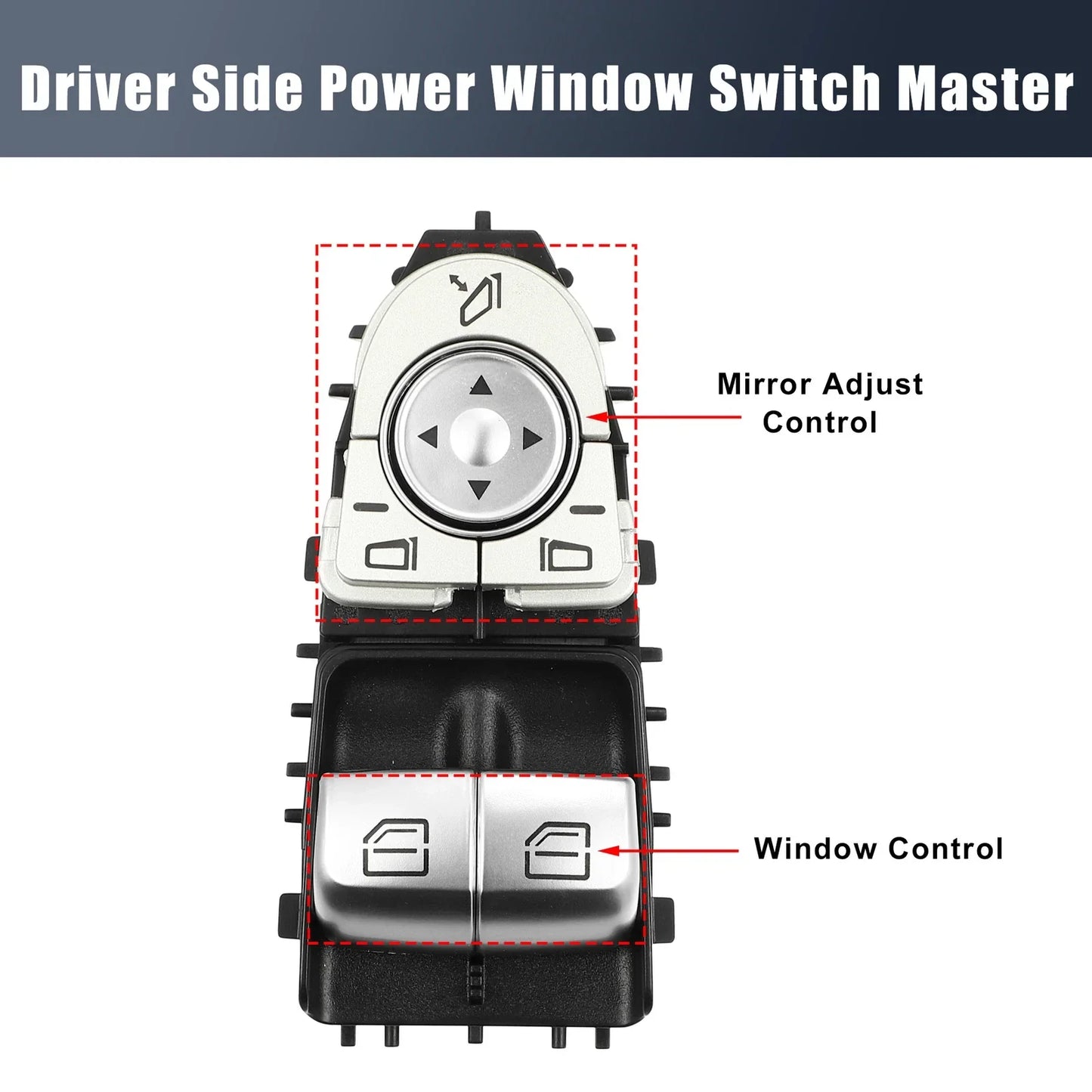 Driver Side Power Window Switch for Mercedes-Benz C300 C43 (2015-2023)