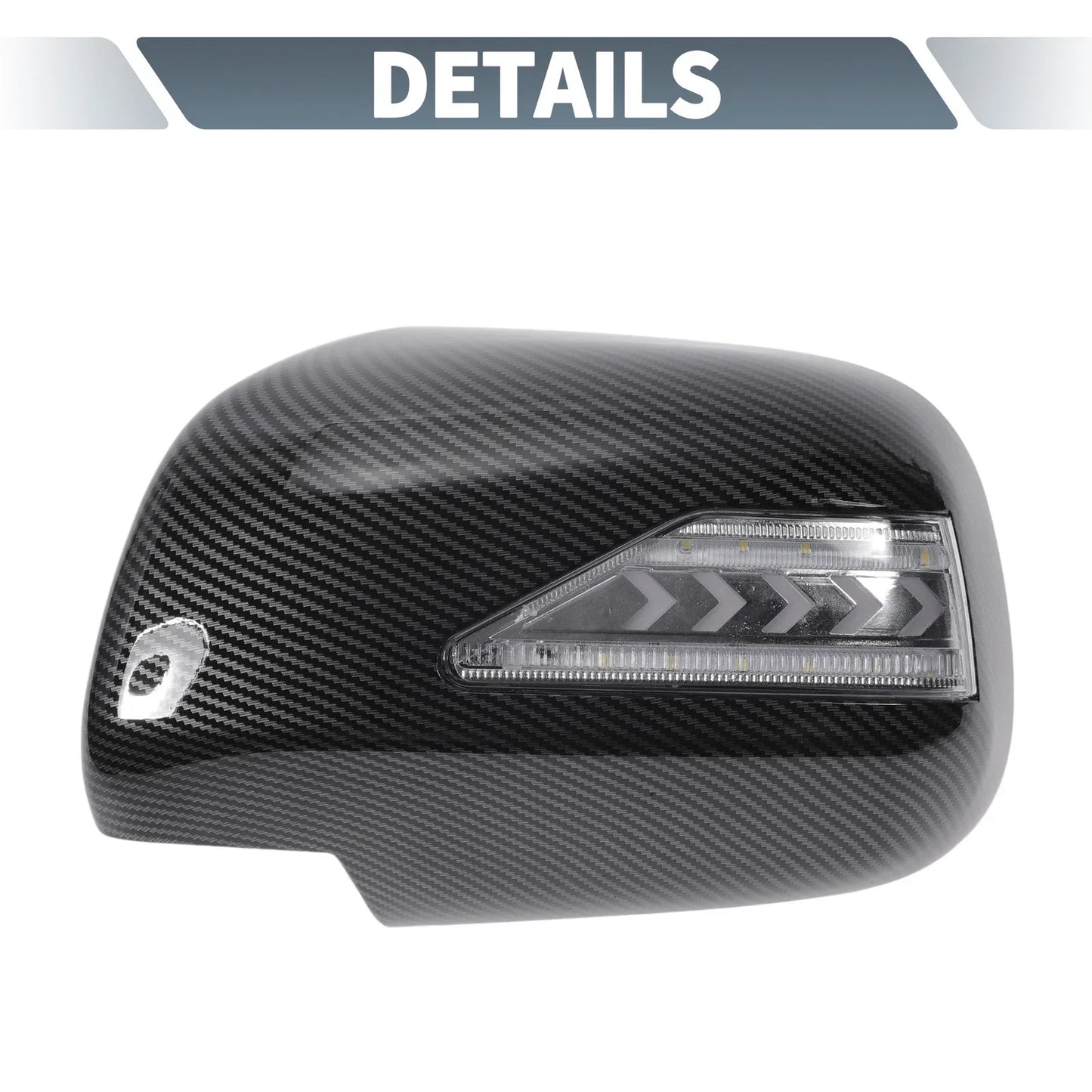 Rearview Mirror Cover Overlay 2 x Black Carbon Fiber for Lexus RX330 RX350 (2003)