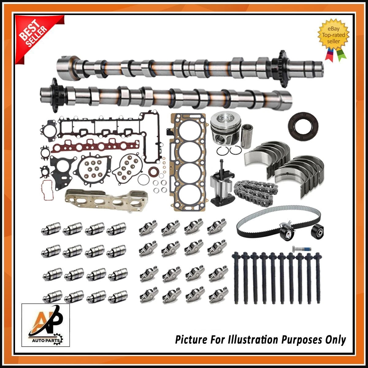 Camshafts Rebuild Engine Parts Kit for Peugeot Citroen DW12 2.2 Diesel (—)