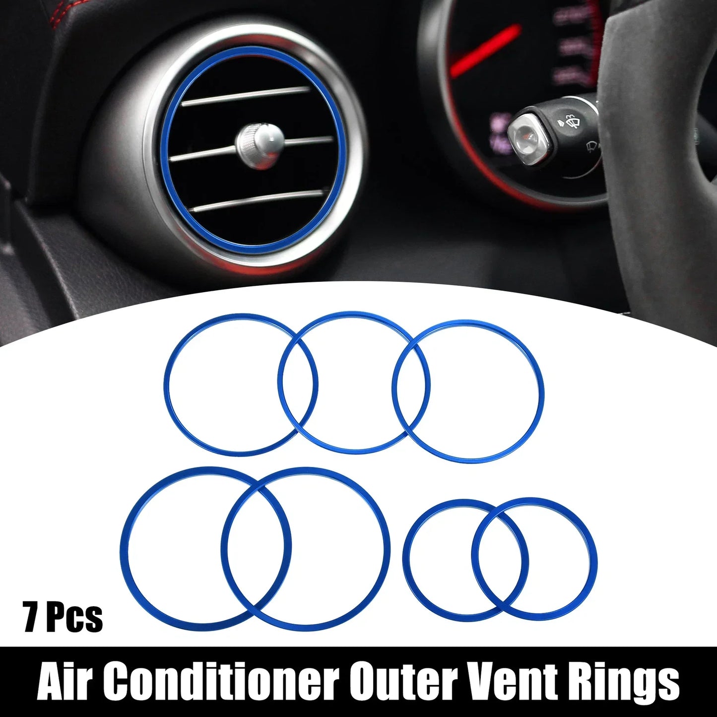 7 x Air Conditioning Outer Vent Ring Trim Covers for Mercedes Benz W205