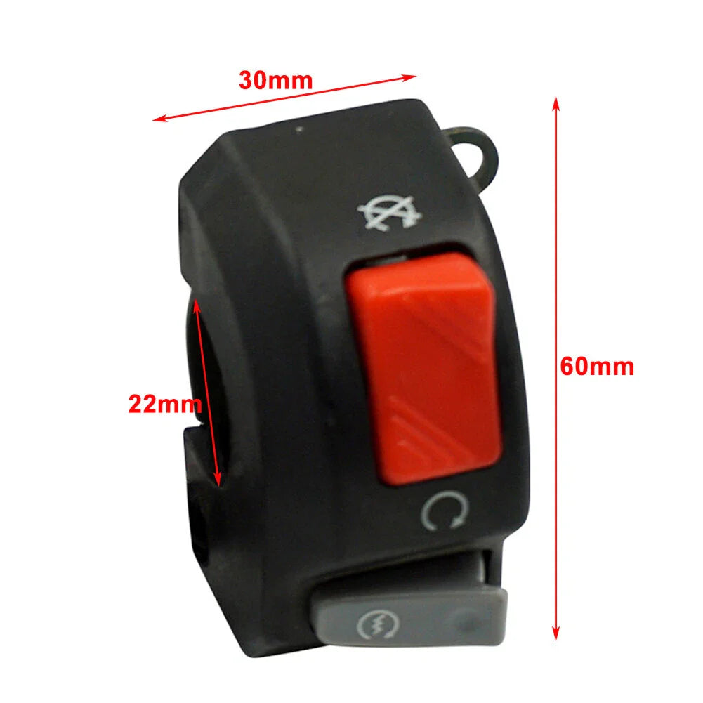 12V Motorcycle 7/8" Handlebar Headlight Fog Light Horn Switch