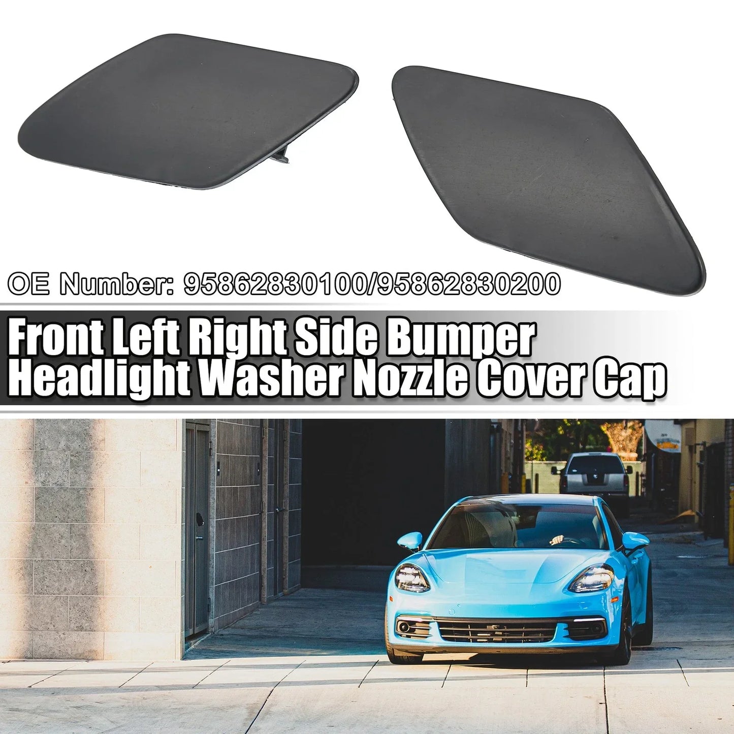 Front Left Right Washer Nozzle Covers for Porsche Cayenne 92A (2011-2014)
