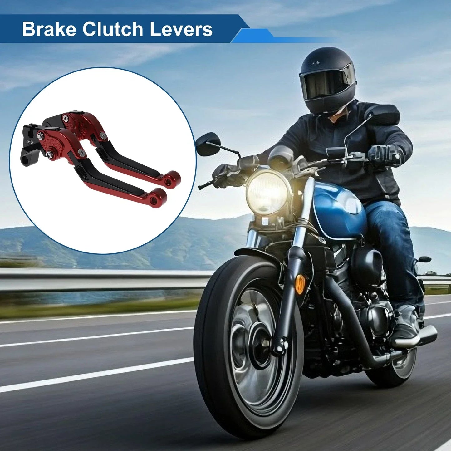 Adjustable Brake Clutch Levers for Honda CBR600RR (2007-2016) Red Black