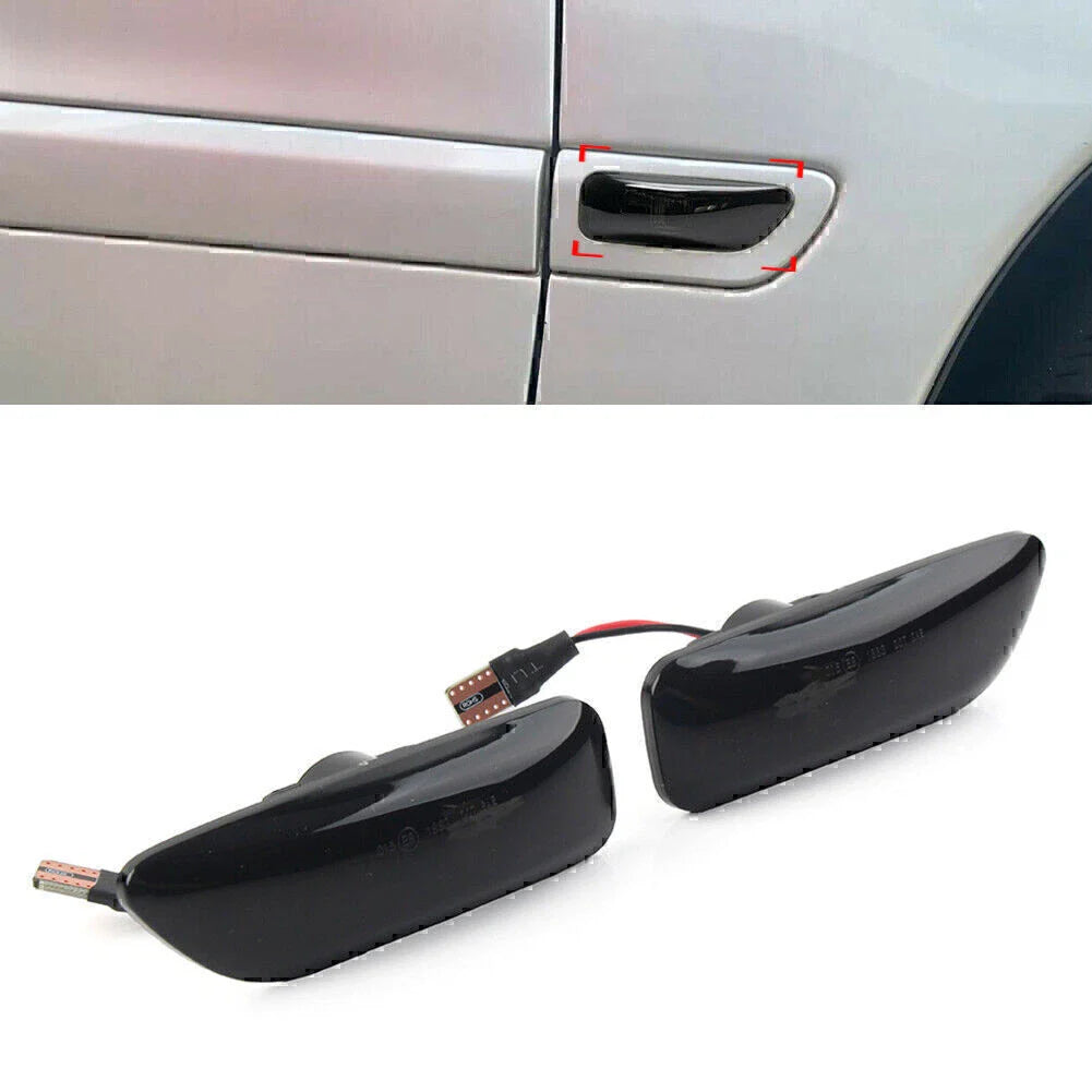Smoked LED Side Marker Turn Signal Lights for Volvo S60 S80 V70 XC90 (2000-2010)