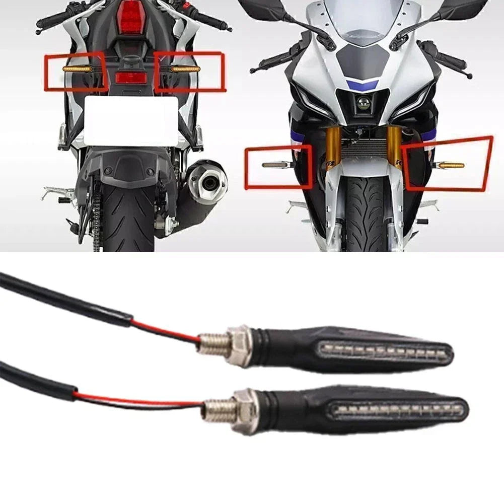 2 x Amber Turn Signal Lights for Motorbike