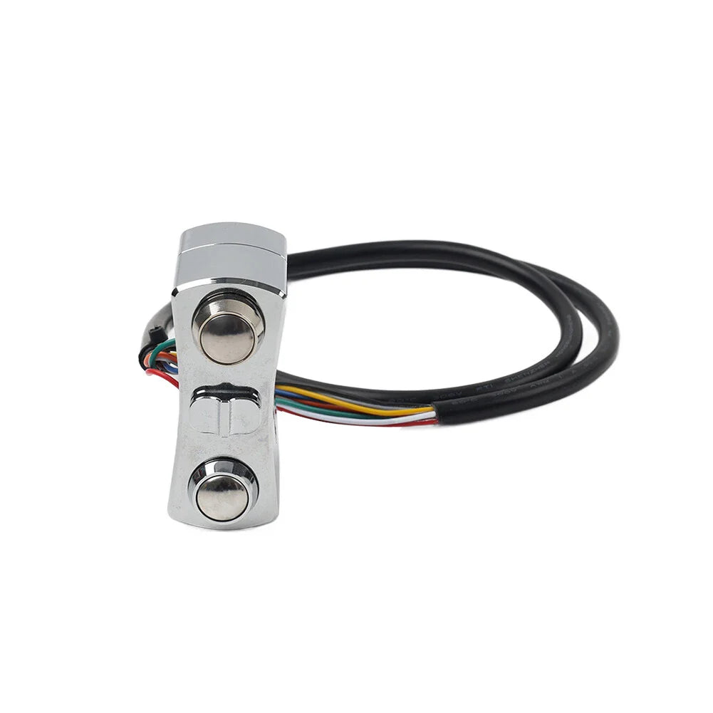 Chrome Handlebar Control Switch Horn Turn Signal Light for Harley Bobber