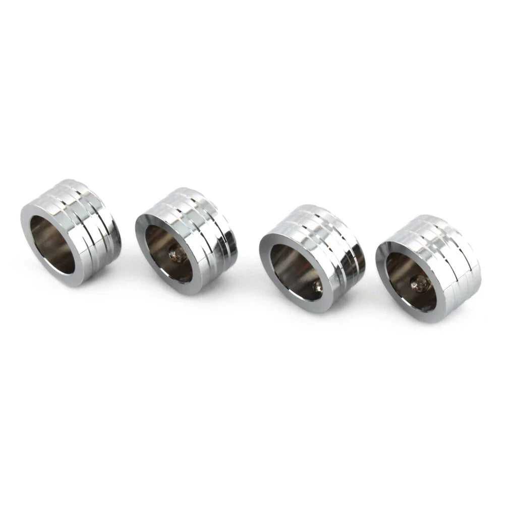 4 x Chrome Machined Head Bolt Cover Caps for Triumph T120 Thruxton (2016-2023)