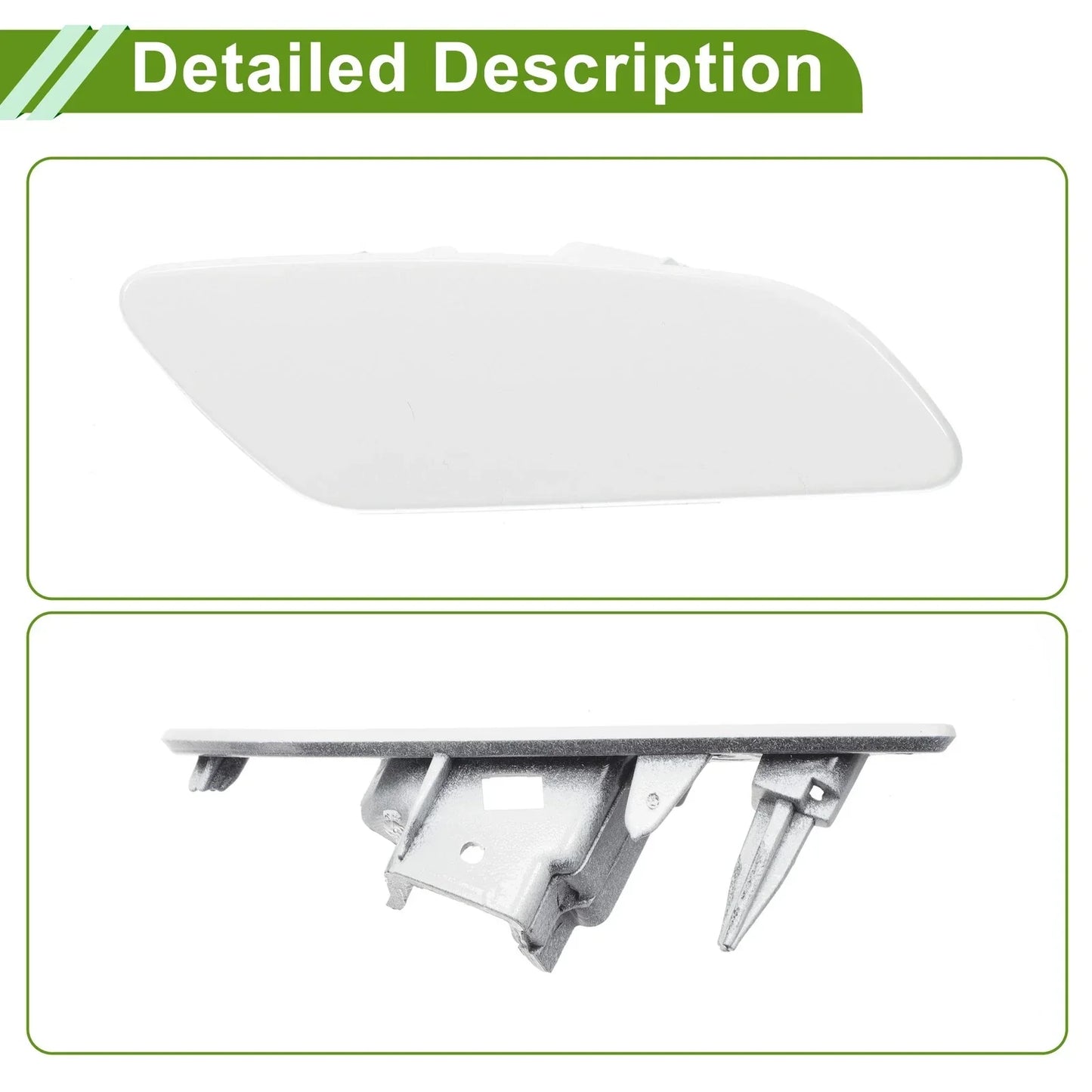 Washer Nozzle Cover Cap for Porsche Panamera 2017-2021 (2 x White)