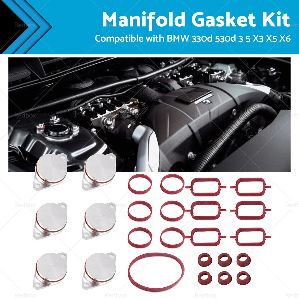 Manifold Gasket Swirl Flap Kit for BMW 3 5 Series X3 X5 X6 (2006-2013)