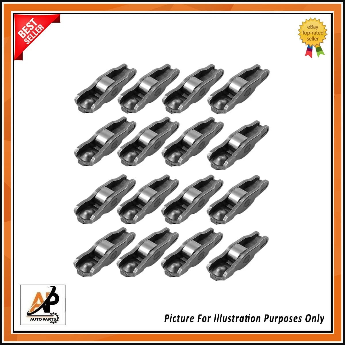 Engine Rocker Arms Replacement 16 Piece Set for Citroen 1.6 DV6 (2000–2016)