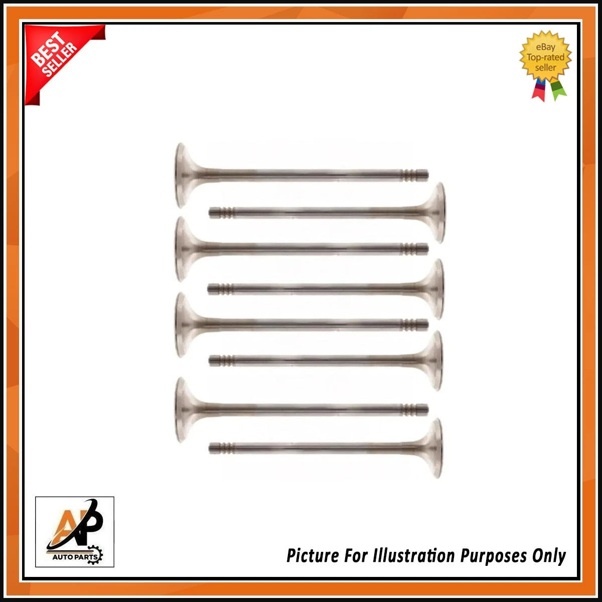 Exhaust Valves Set x8 for Mercedes 2.1D A651 (2015–2019)