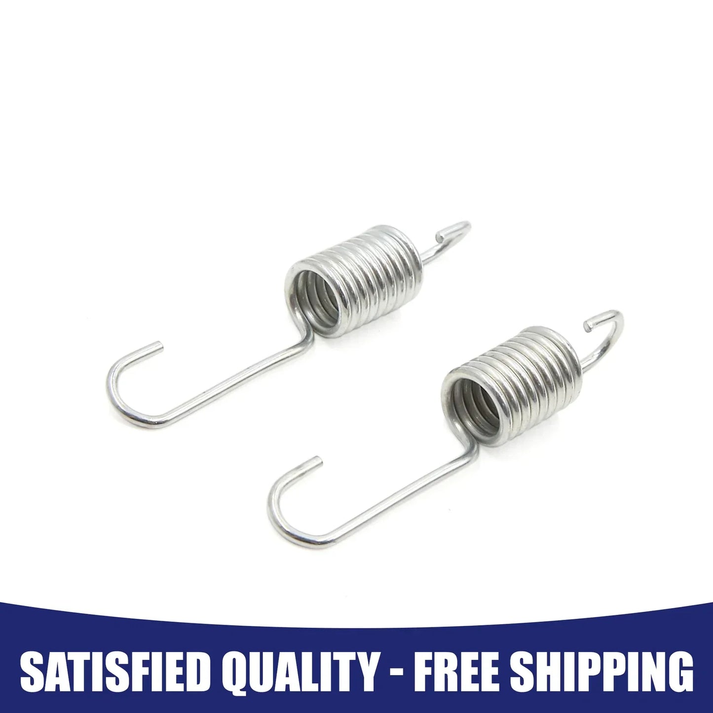 2 x 8cm Silver Tone Motorcycle Brake Pedal Return Springs for CG125