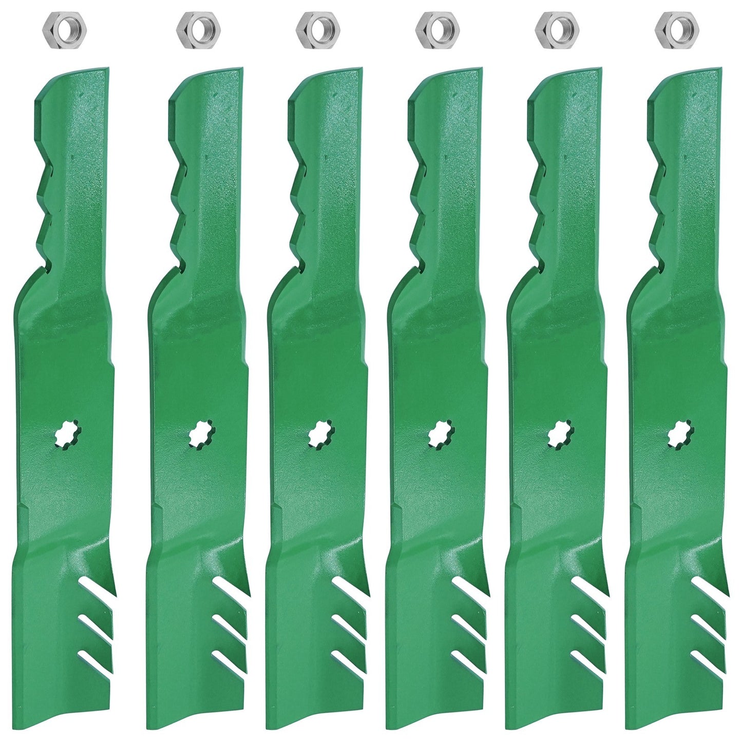 54 Inch Deck Blade with Nut Replacement for John Deere GX21380 (2002–2020)