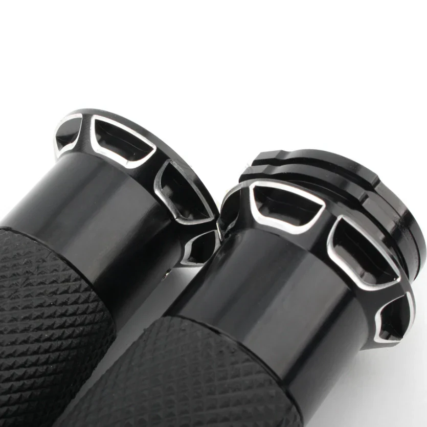 1" Black Hand Grips for Harley Touring Dyna Sportster
