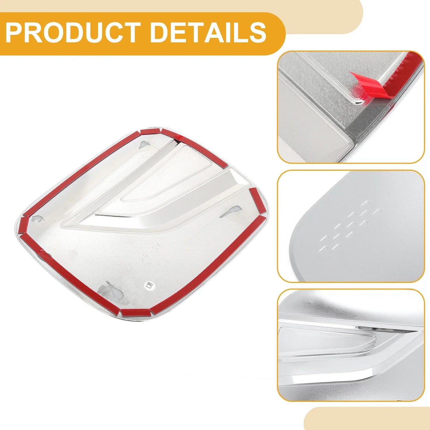 Fuel Tank Door Cap for Lexus NX 2022-2025 Gas Tank Flap Chrome Silver Tone