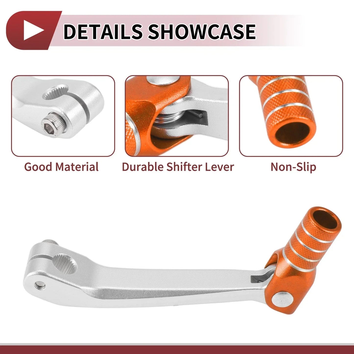 Shifter Lever for Honda CRF150F 2003-2017 - Silver Tone Orange
