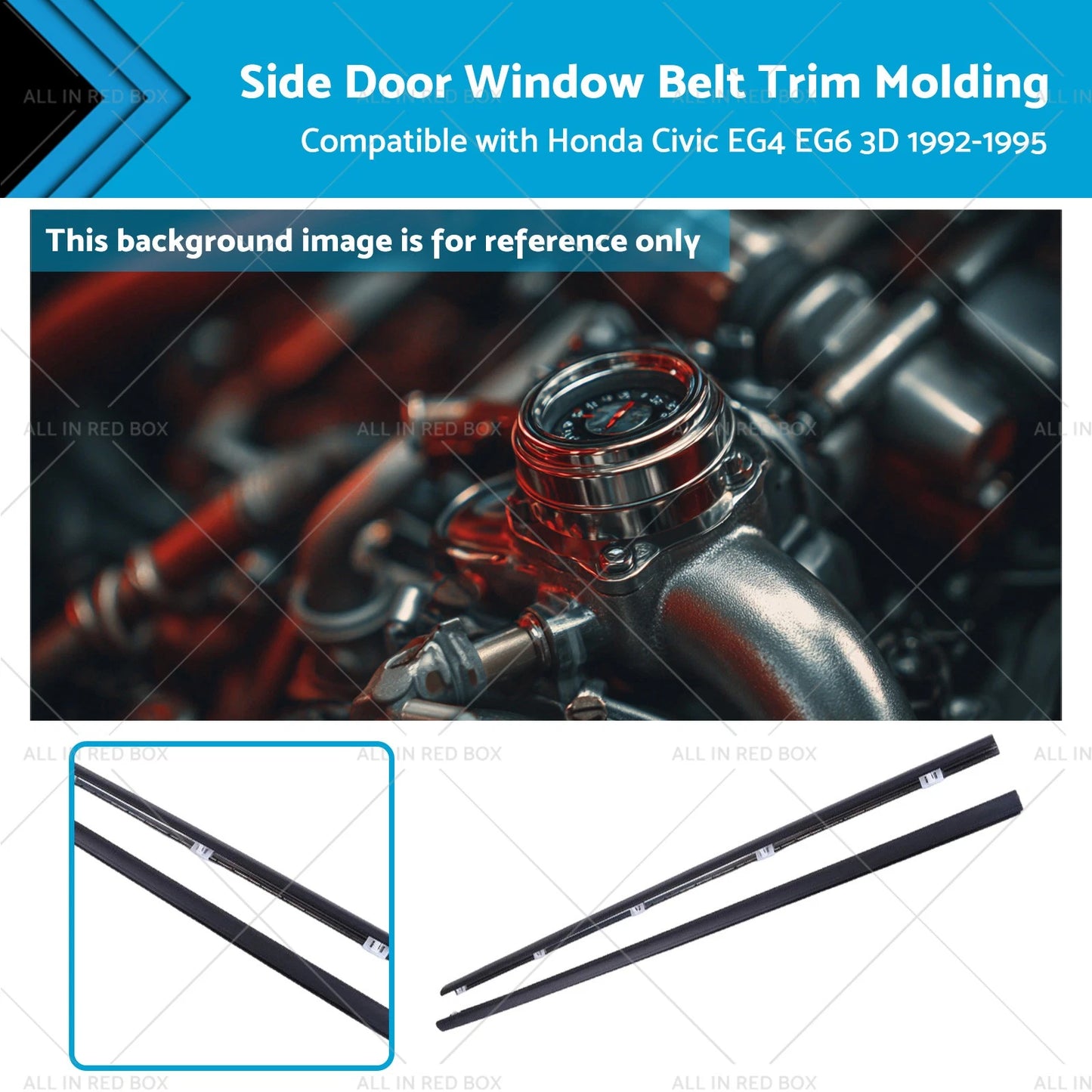 Door Window Belt Molding for Honda Civic EG4 EG6 (1992-2000)