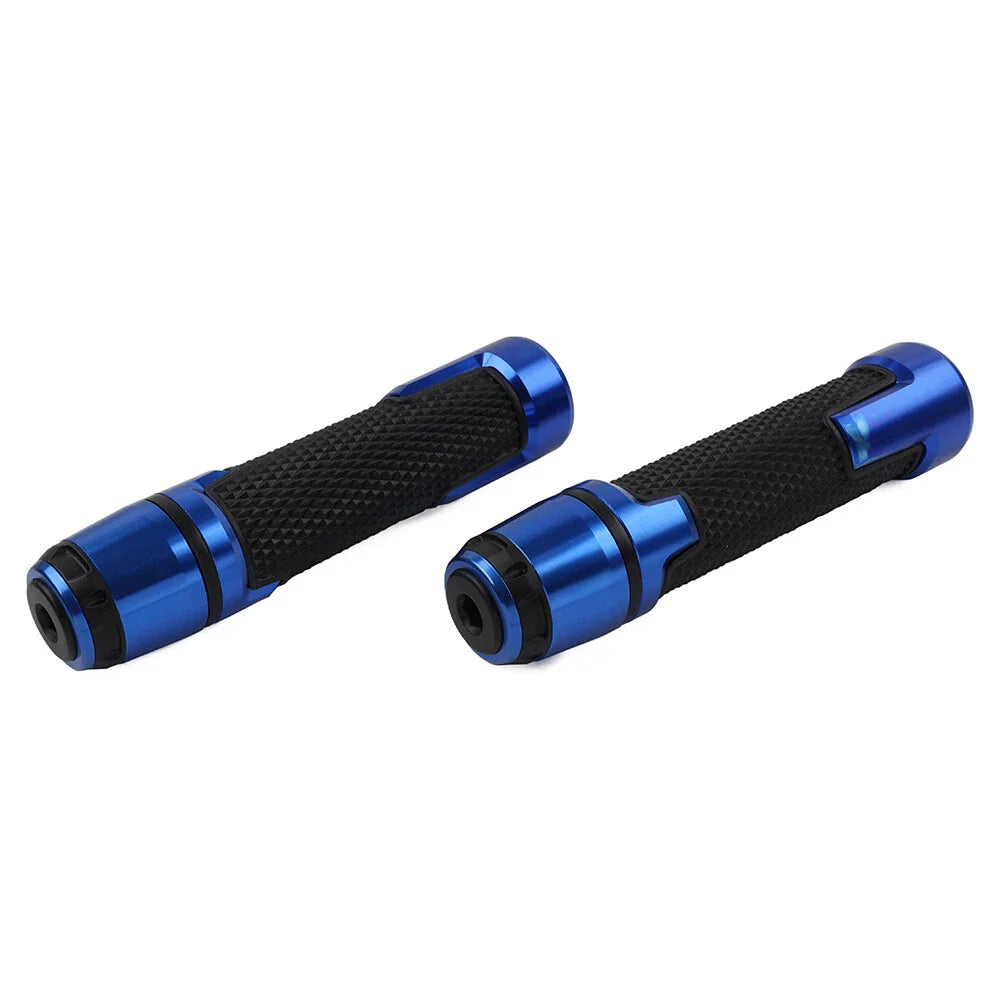 22MM 7/8" Blue Motor Handlebar Grips for Harley & Honda