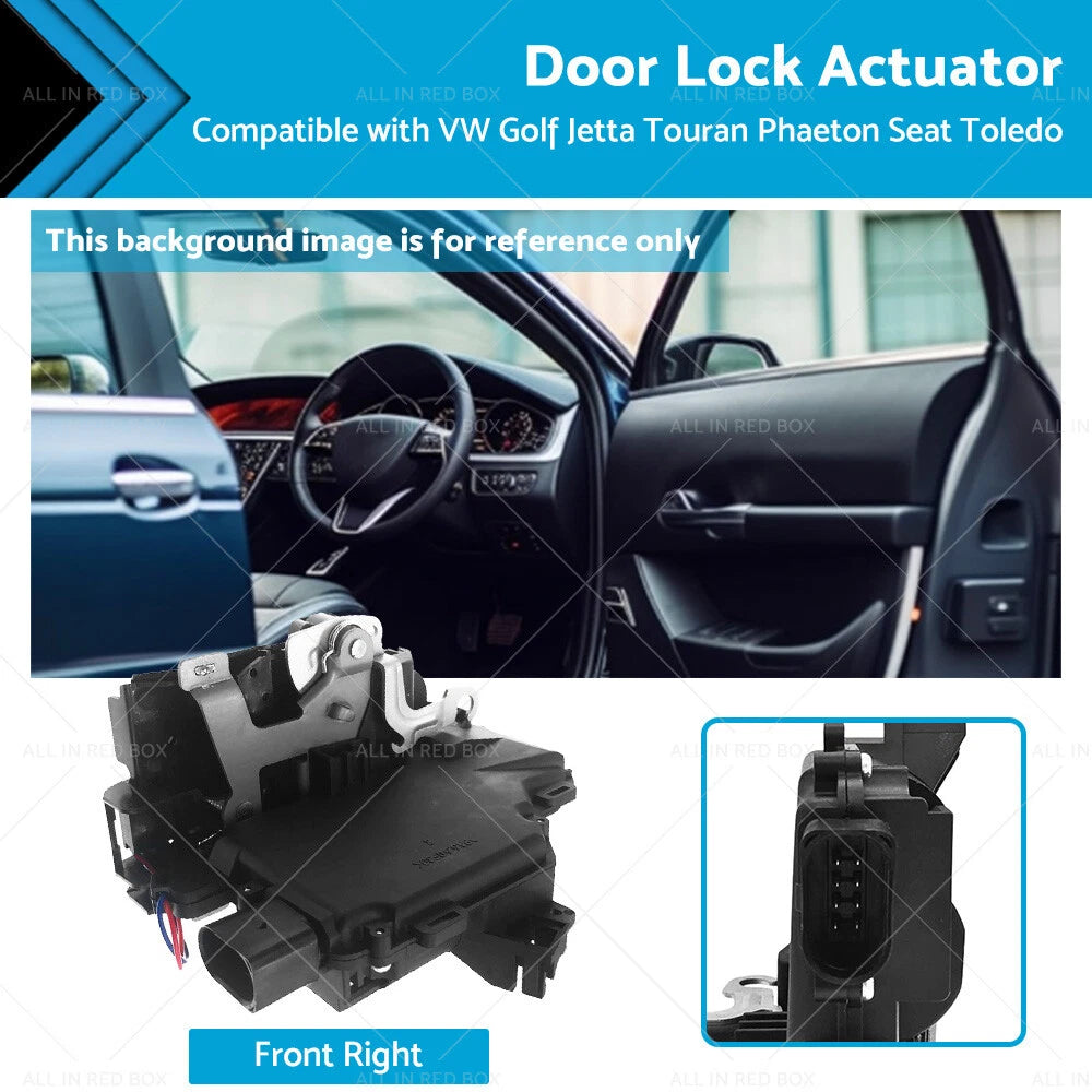 Front Right Door Lock Actuator for VW Golf Jetta Touareg (2000-2010)