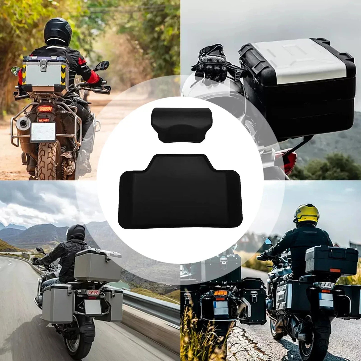 Passenger Backrest Pad for Motorcycle Top Case Cushion Storage Box