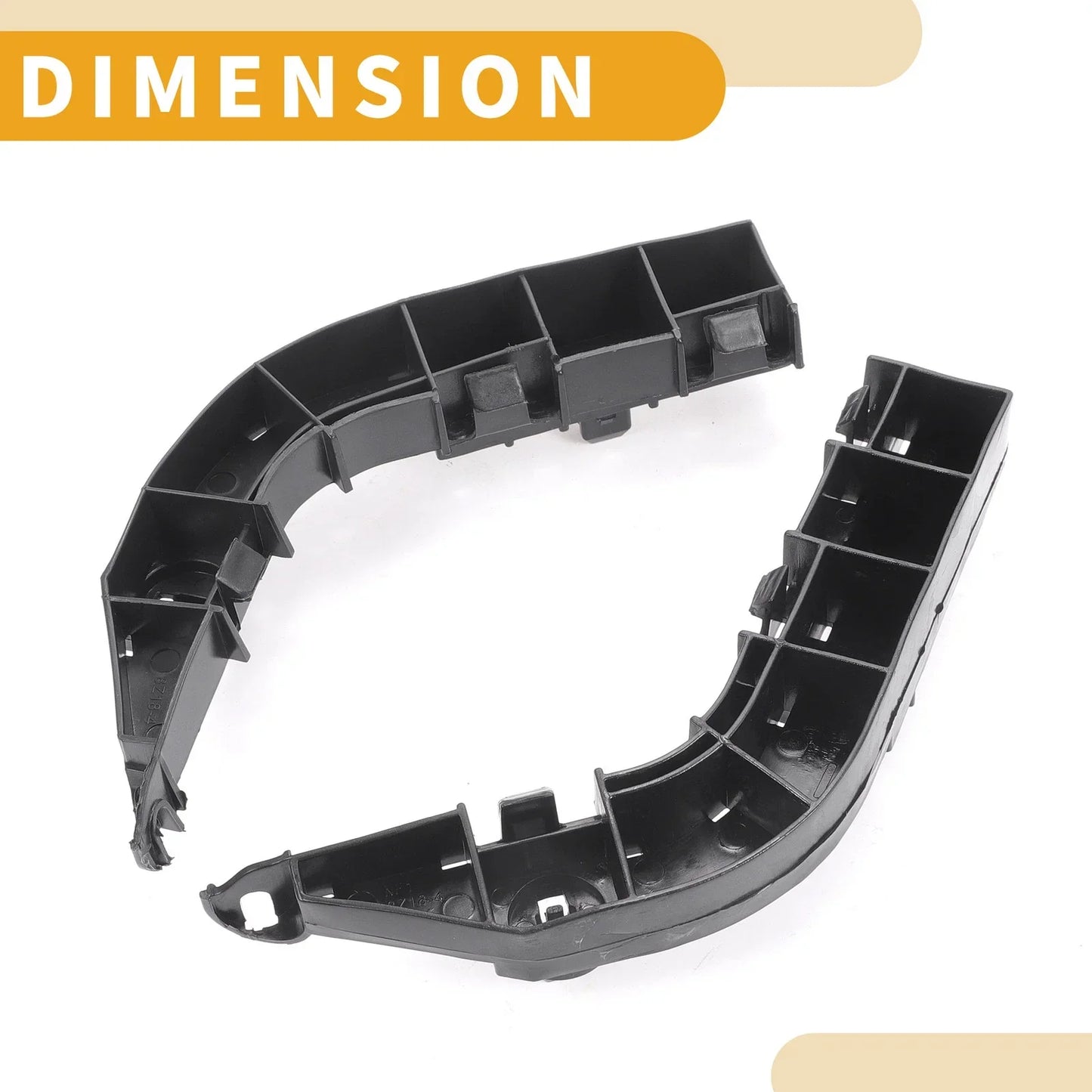 Front Bumper Support Bracket for Honda City (2005-2008) - 1 Pair Black